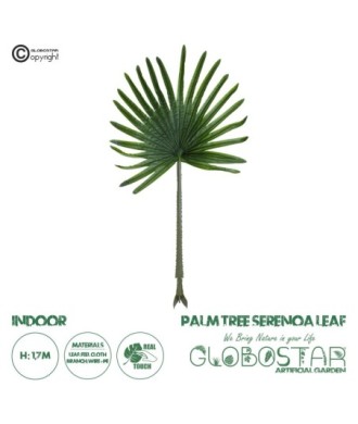 GloboStar® Artificial Garden SERENOA PALM LEAF 20174 Τεχνητό Διακοσμητικό Φύλο Φοινικόδεντρου Σερενόα Βεντάλια Π90 x Υ170cm